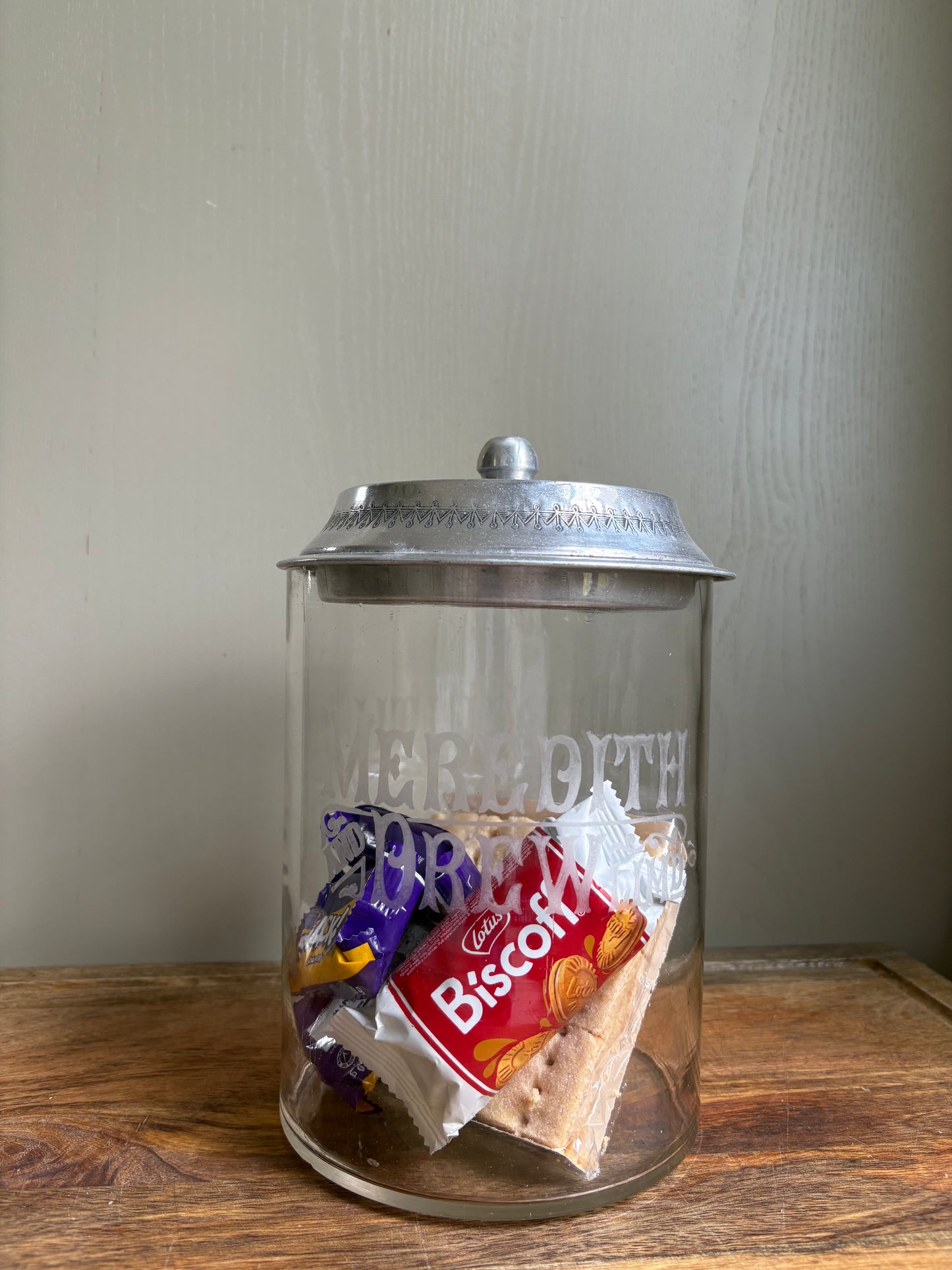 Antique Glass Advertising Jar