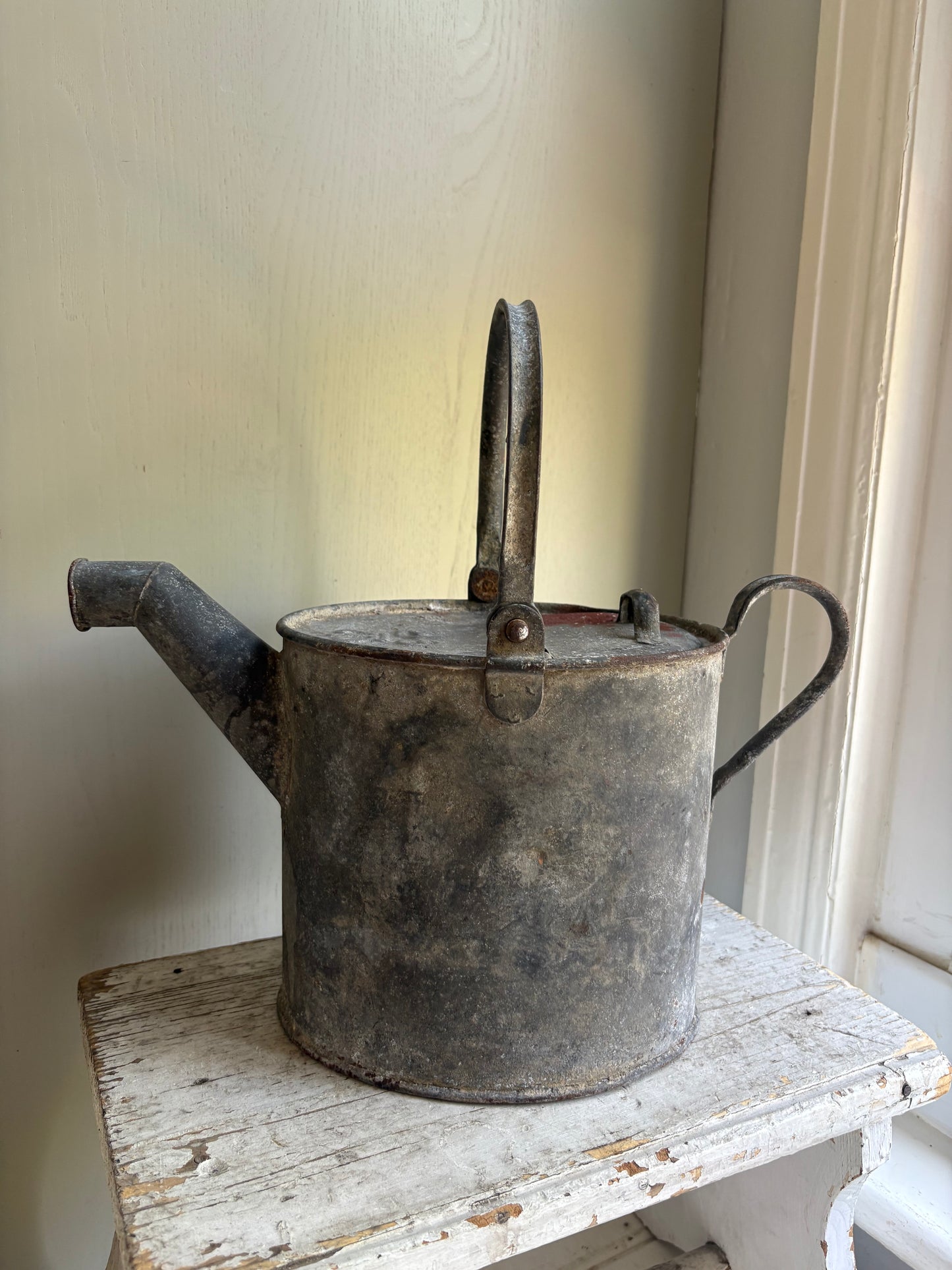 Galvanised water can, War department
