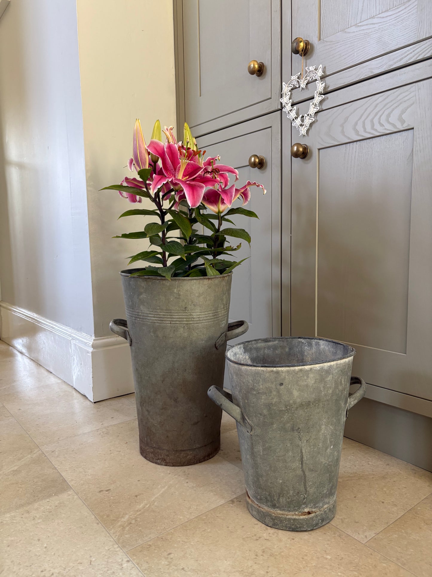 Vintage Galvanised Florist Bucket.