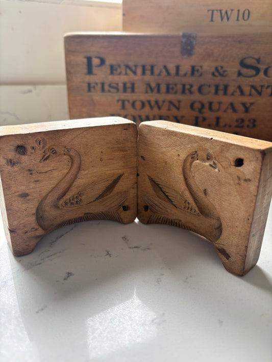 Antique Swan Butter Mould.
