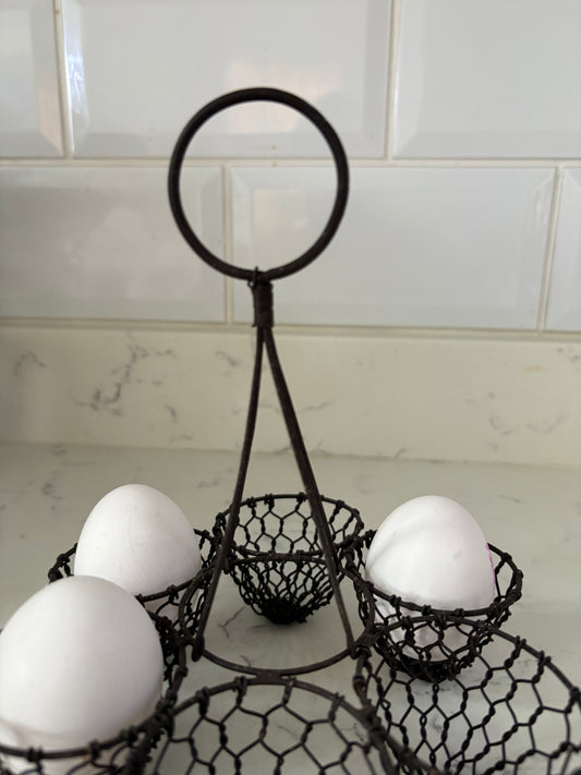 Wire Egg Holder Vintage Style.