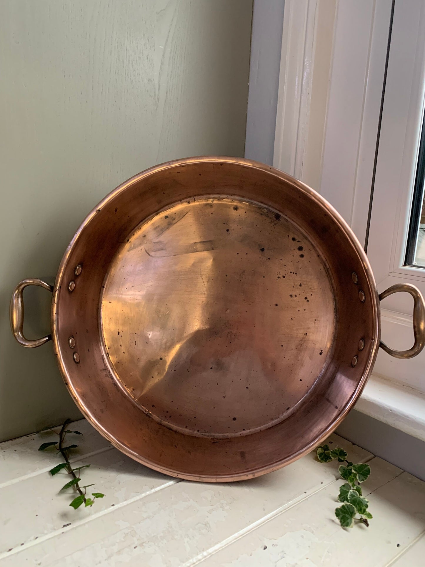 Large Solid Copper Pan