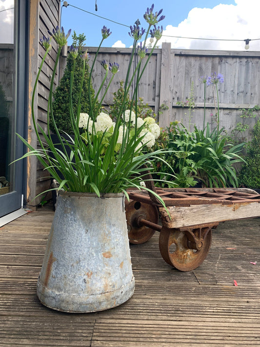 Large Vintage Well Bucket, garden planter, garden feature