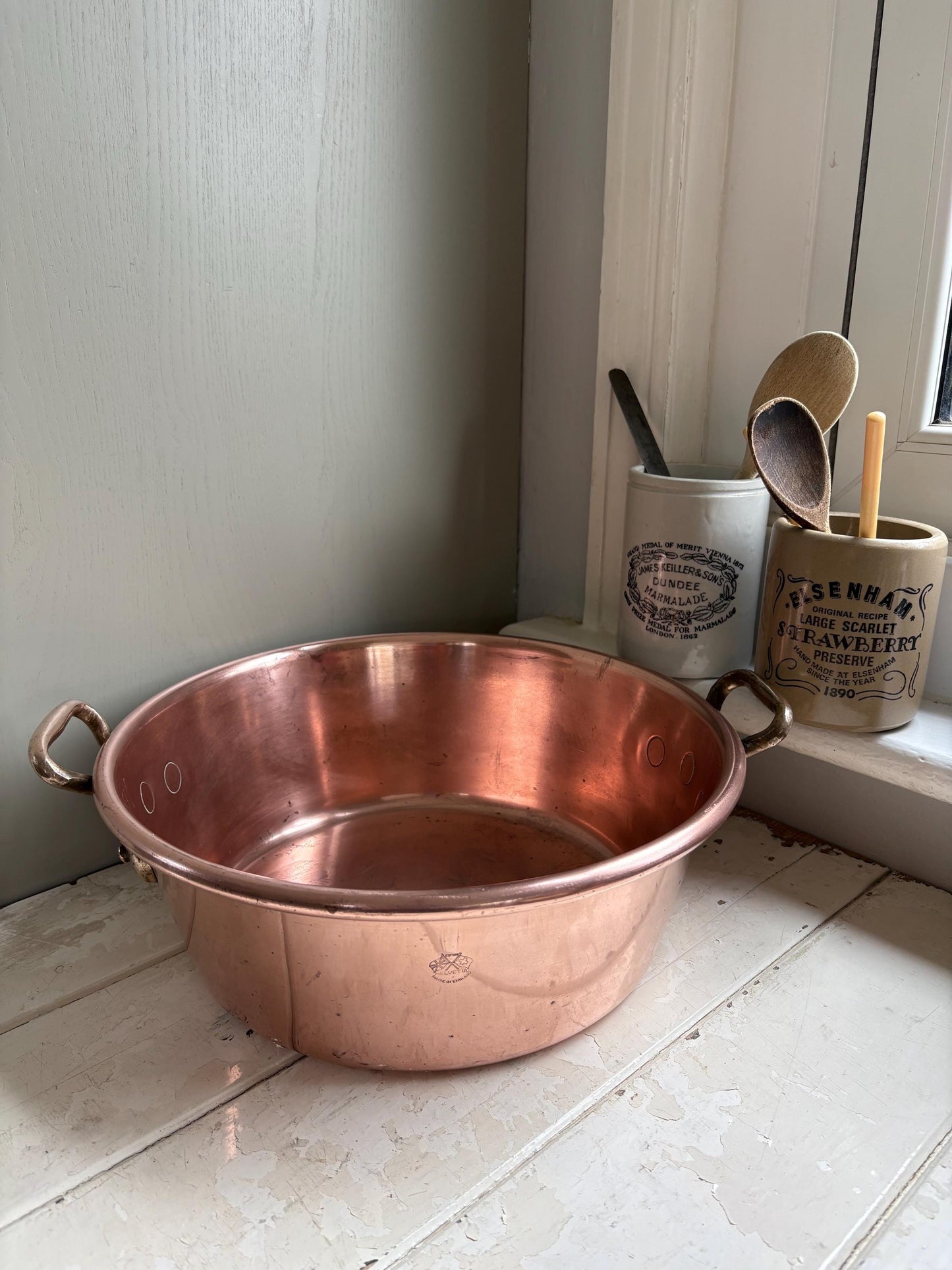 English Copper Jam Pan, Preserving Pan, Copper Pan, Kitchenalia.