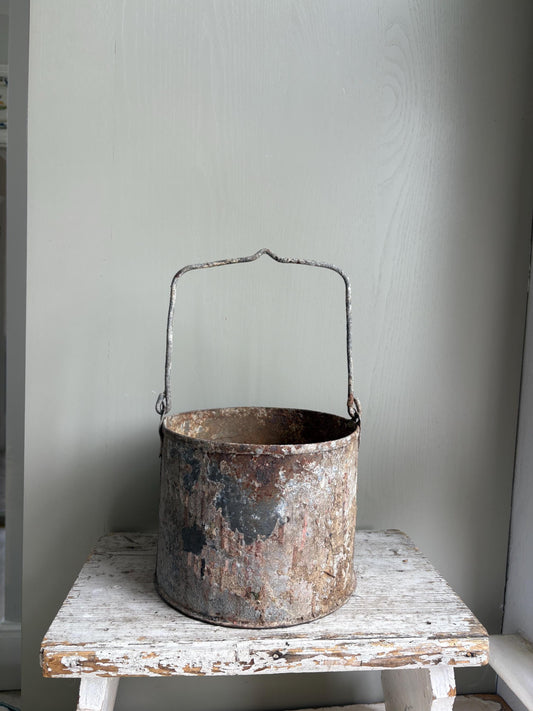 Rustic Paint Pot, Paint Kettle, Planter.