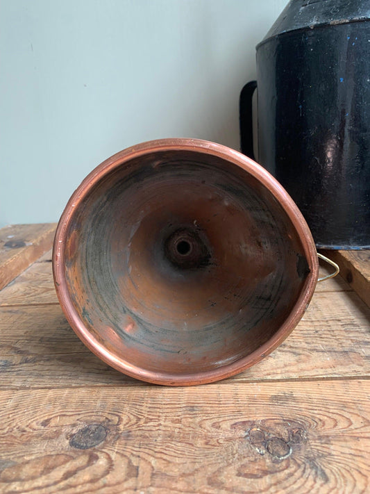 Large Old Copper Funnel, Rustic Decor, Bygone tools