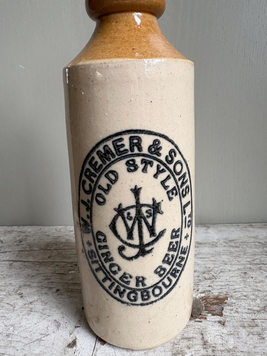 Stoneware Ginger Beer Bottle, Collectable Beer Bottles.
