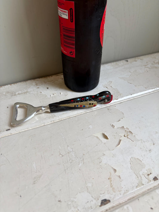 Vintage Jezzine Bird Bottle Opener: Carved Phoenix, Brass Wings