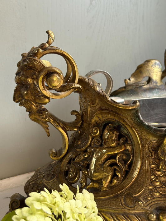 Large 19th Century French Bronze Jardinere.