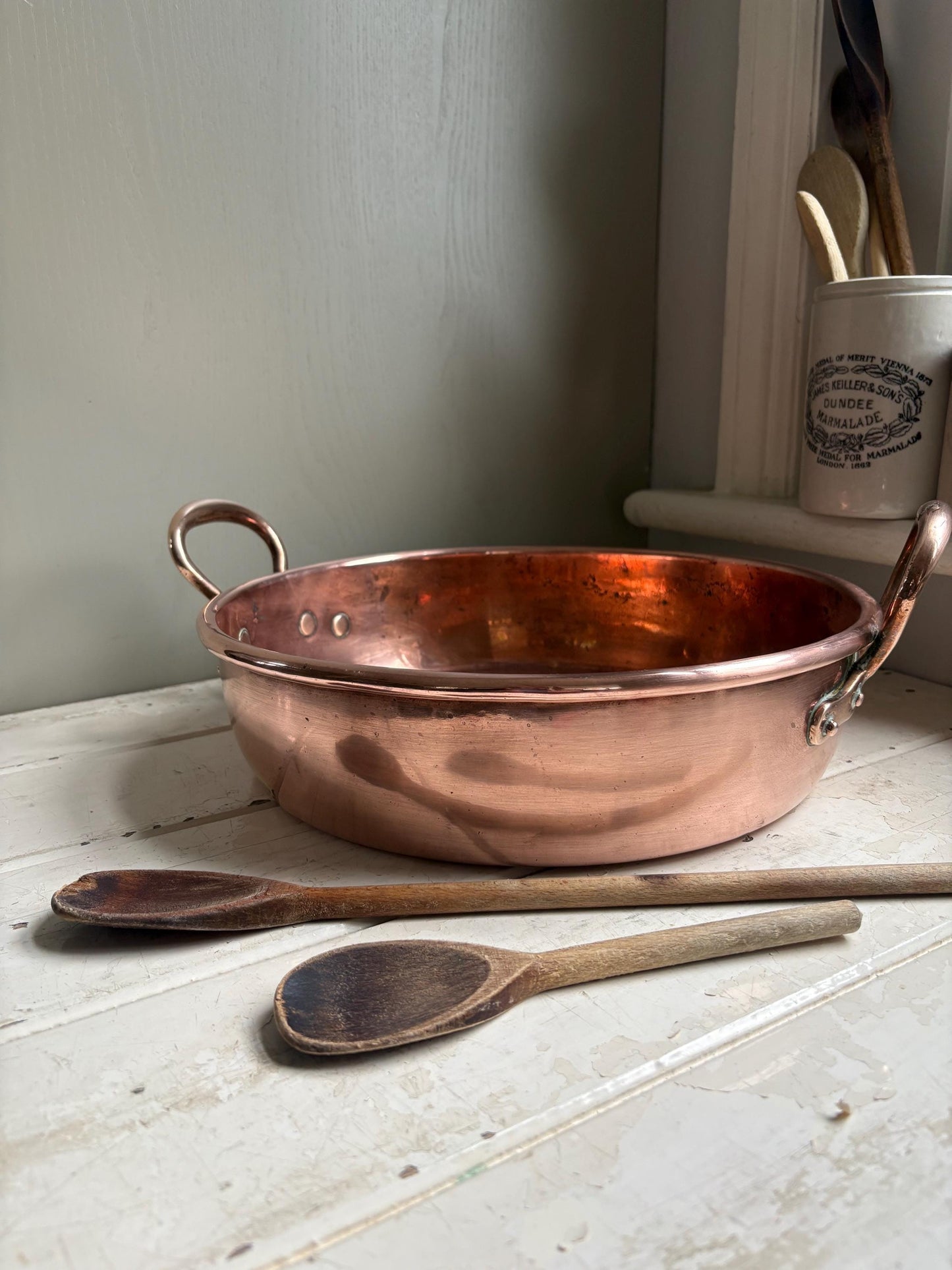 Copper Pan, Copper Preserving Pan, Vintage Kitchenalia