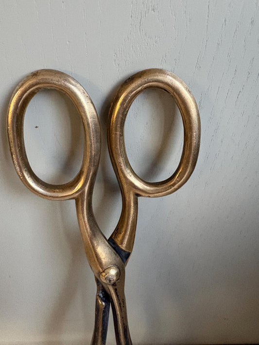 Vintage Coal Tongs, Coal Scissors, Fire side accessories