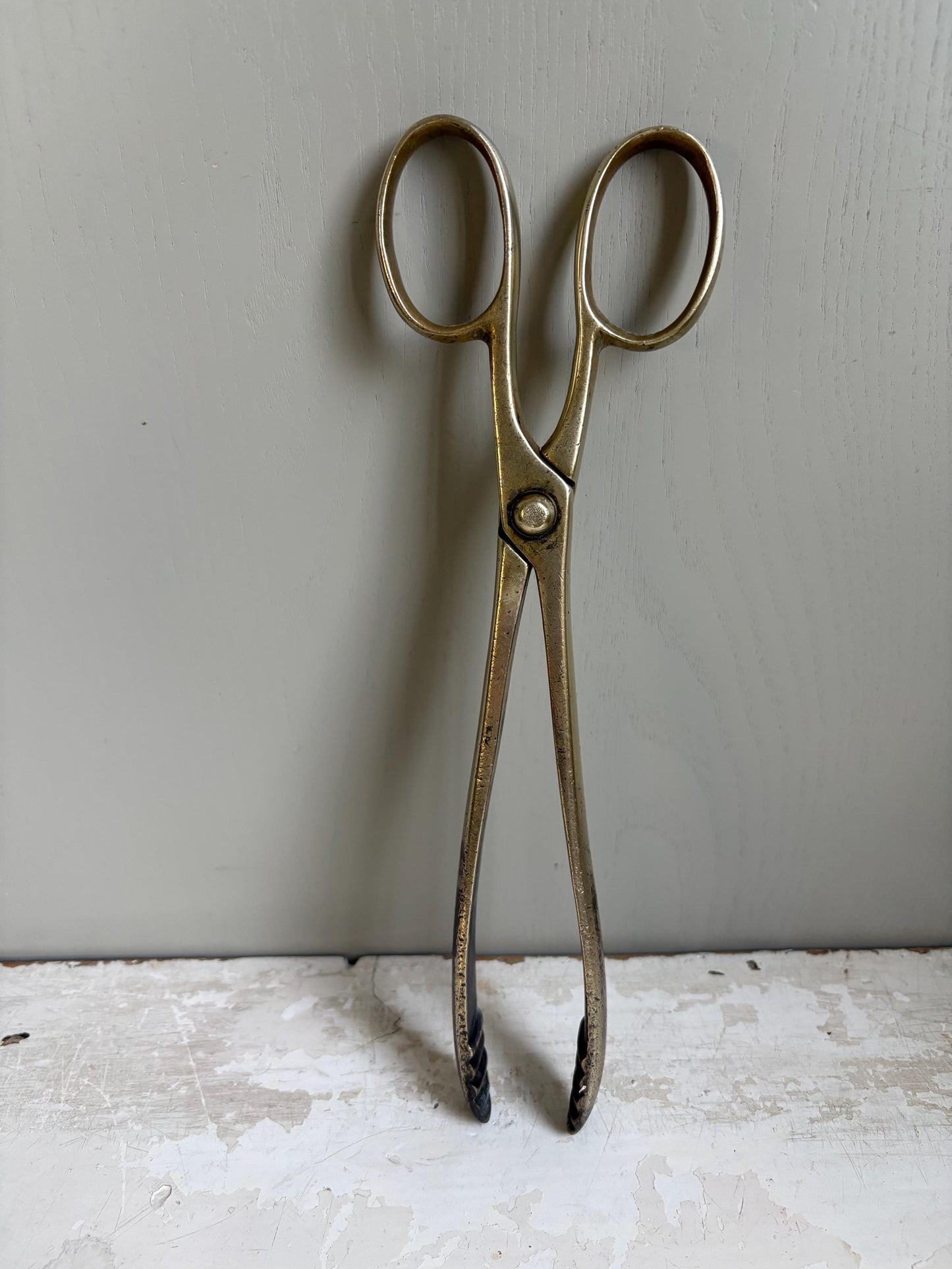 Brass Coal Tongs, Coal Scissors, Fireplace Accessories
