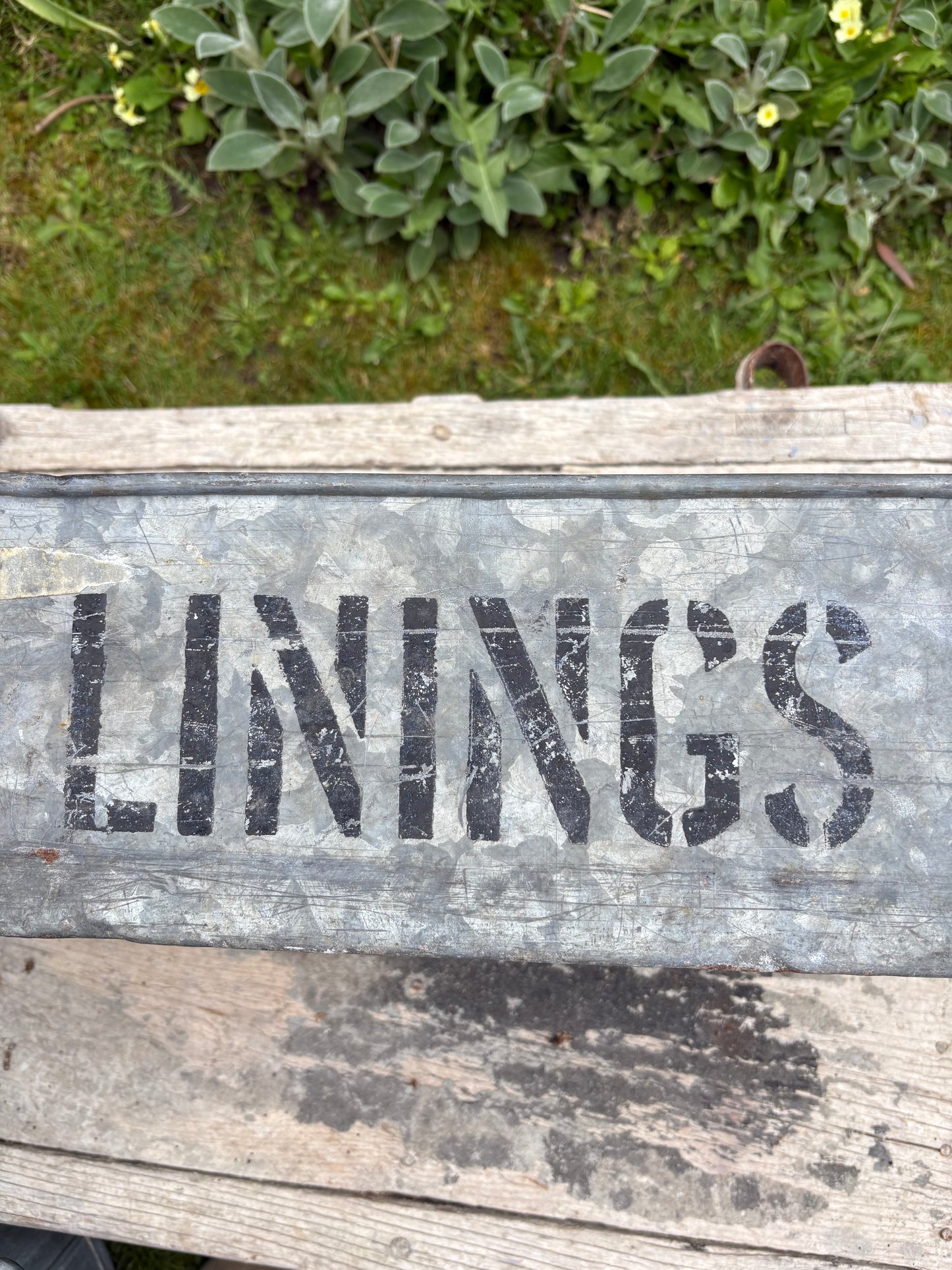 Large Galvanised Tote Tray