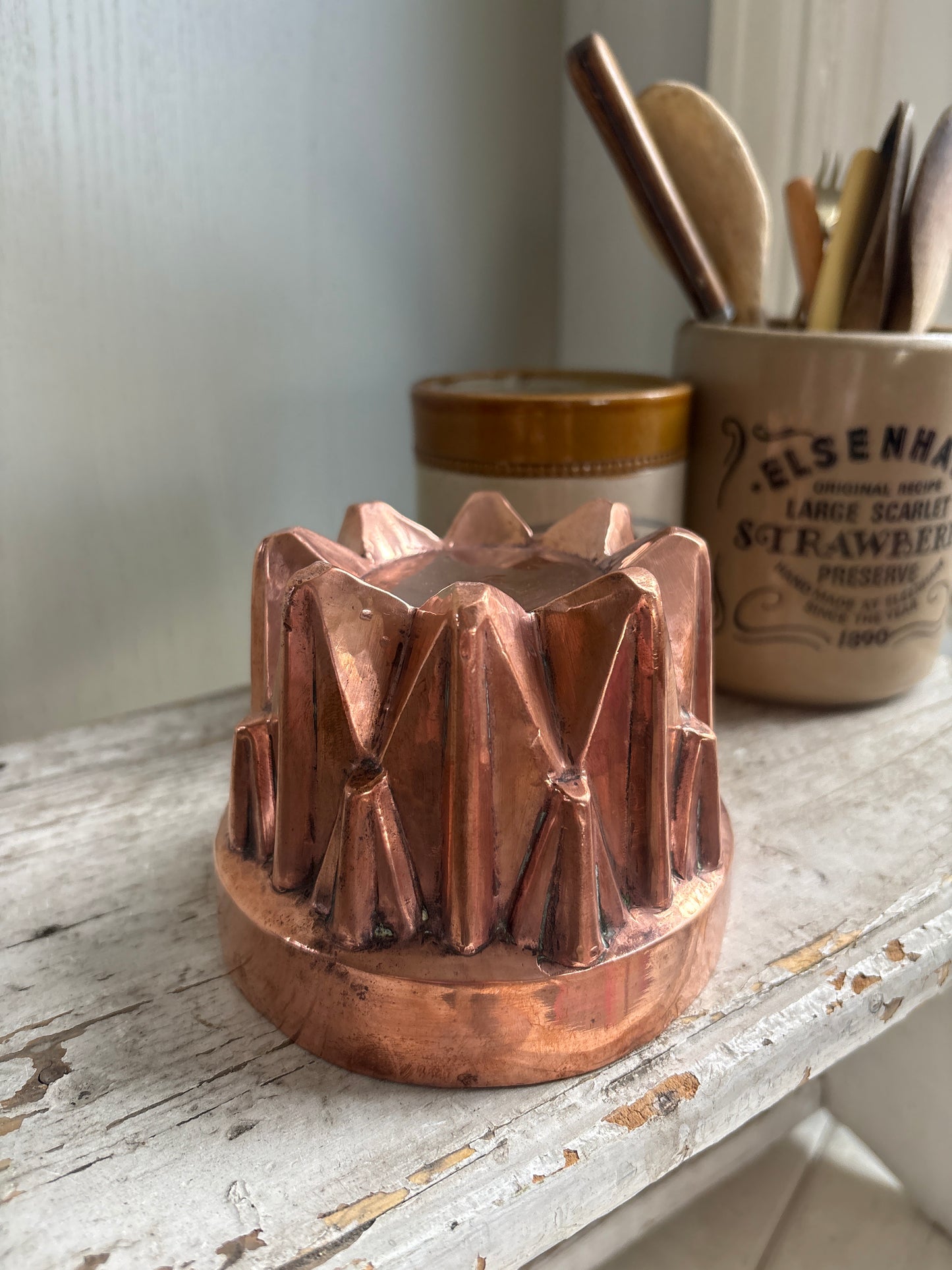 Antique Copper Jelly Mould,Kitchenalia
