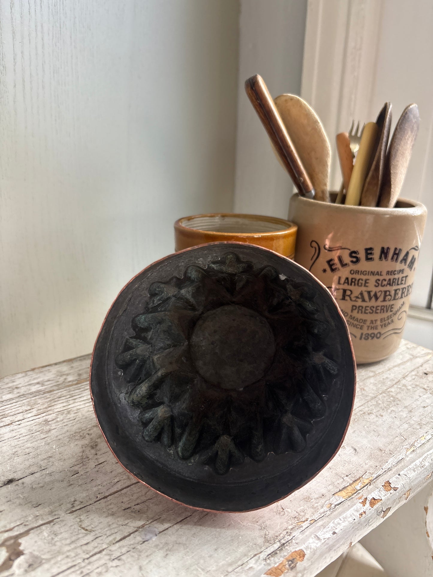 Antique Copper Jelly Mould,Kitchenalia