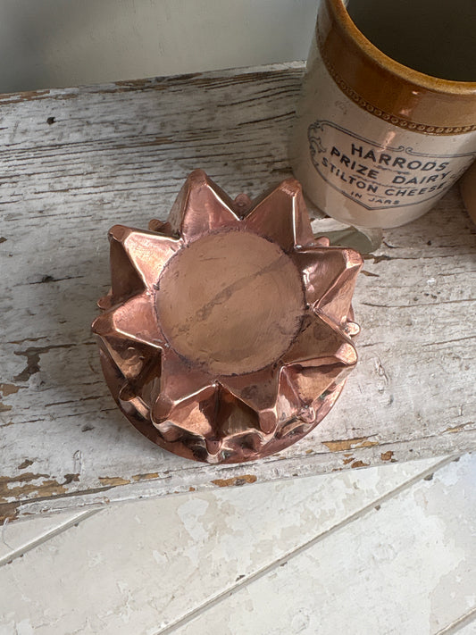 Antique Copper Jelly Mould,Kitchenalia
