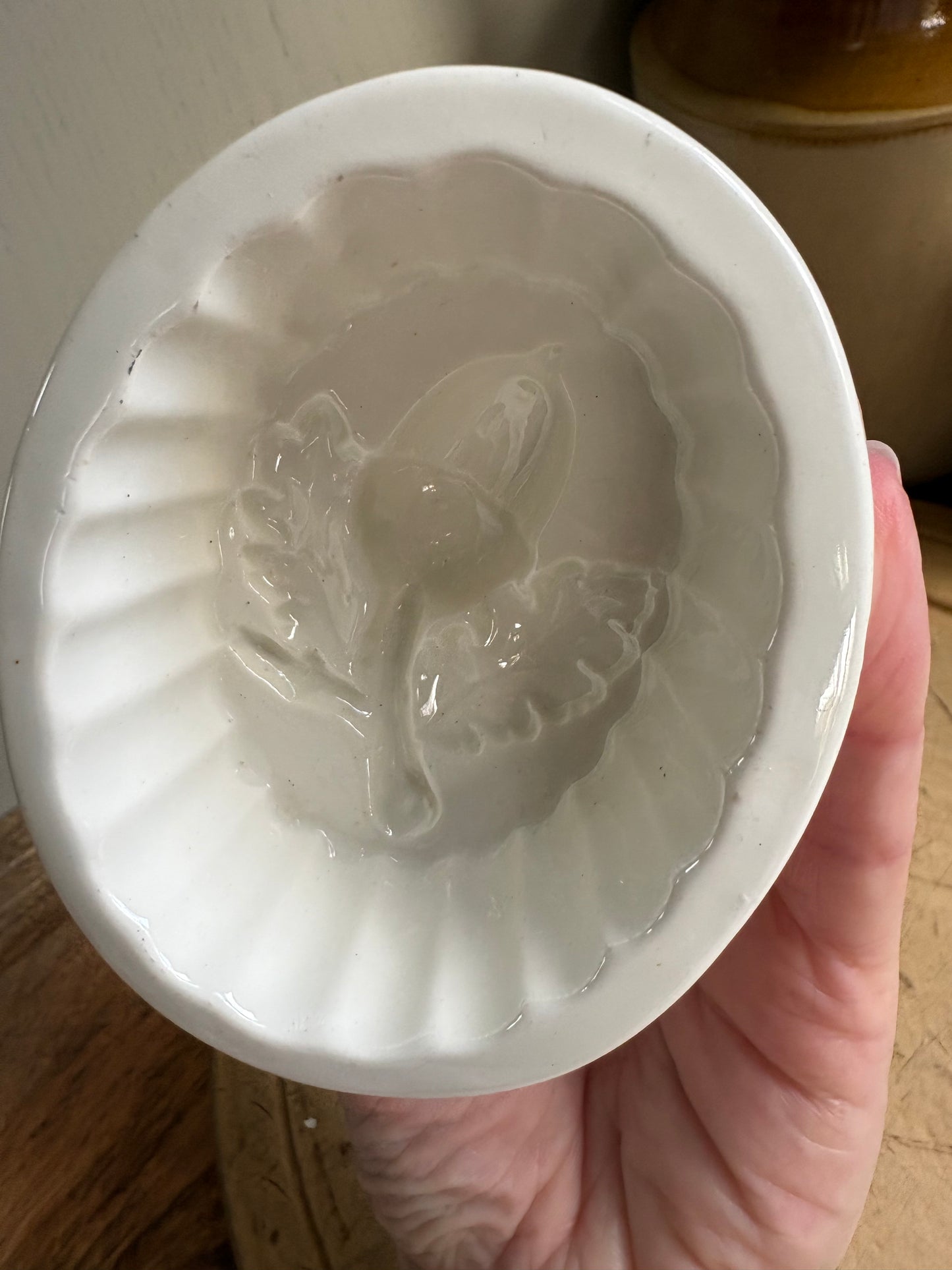 Ironstone Jelly Mould, Acorn Jelly Mould, Antique Kitchenalia