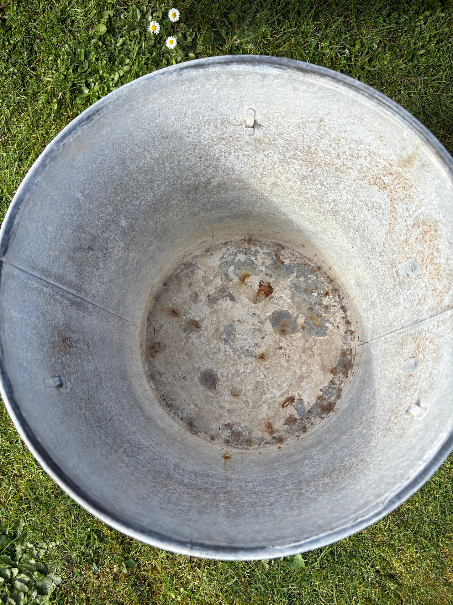 Vintage Galvanised Planter