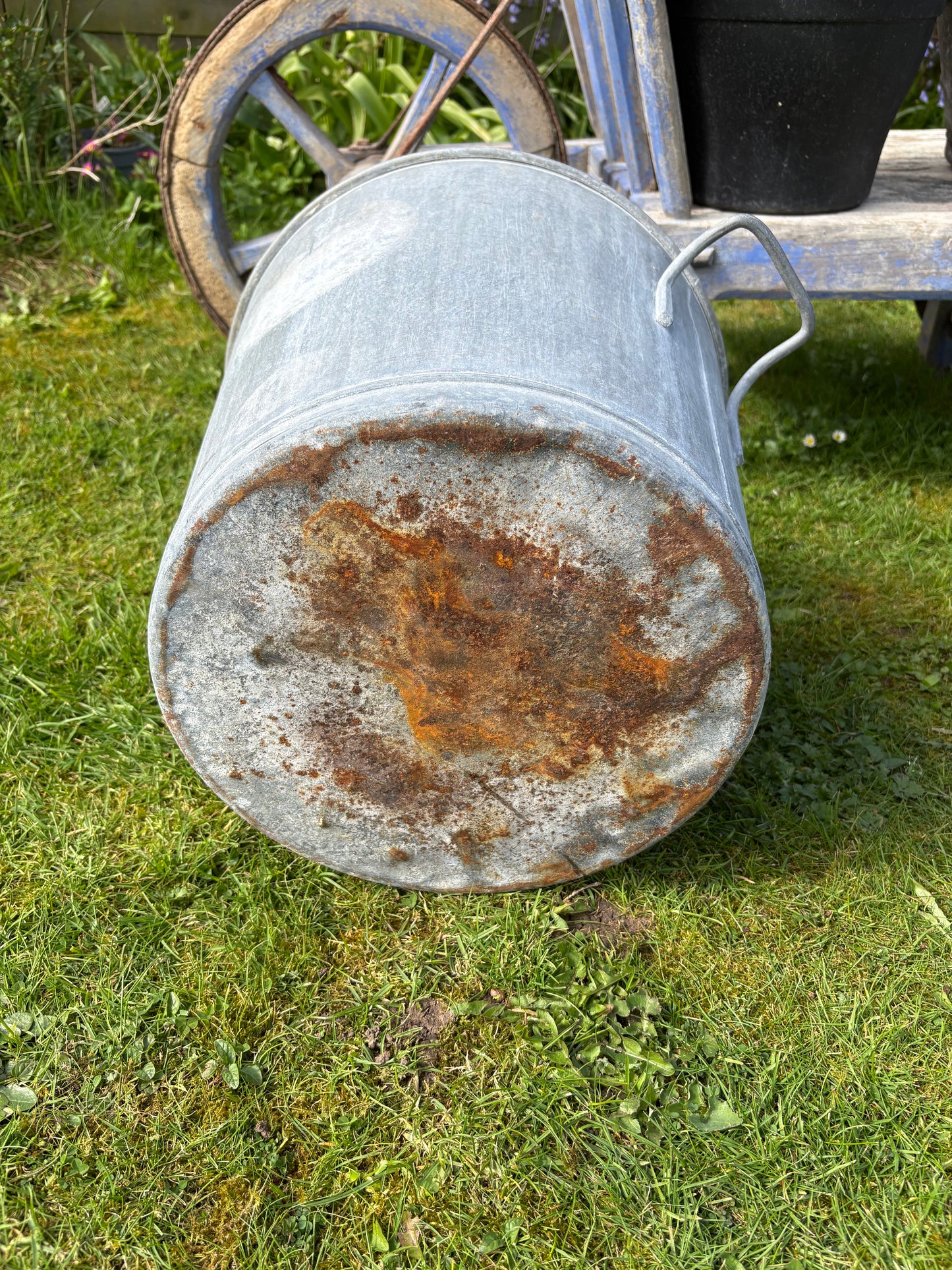 Vintage Galvanised Planter