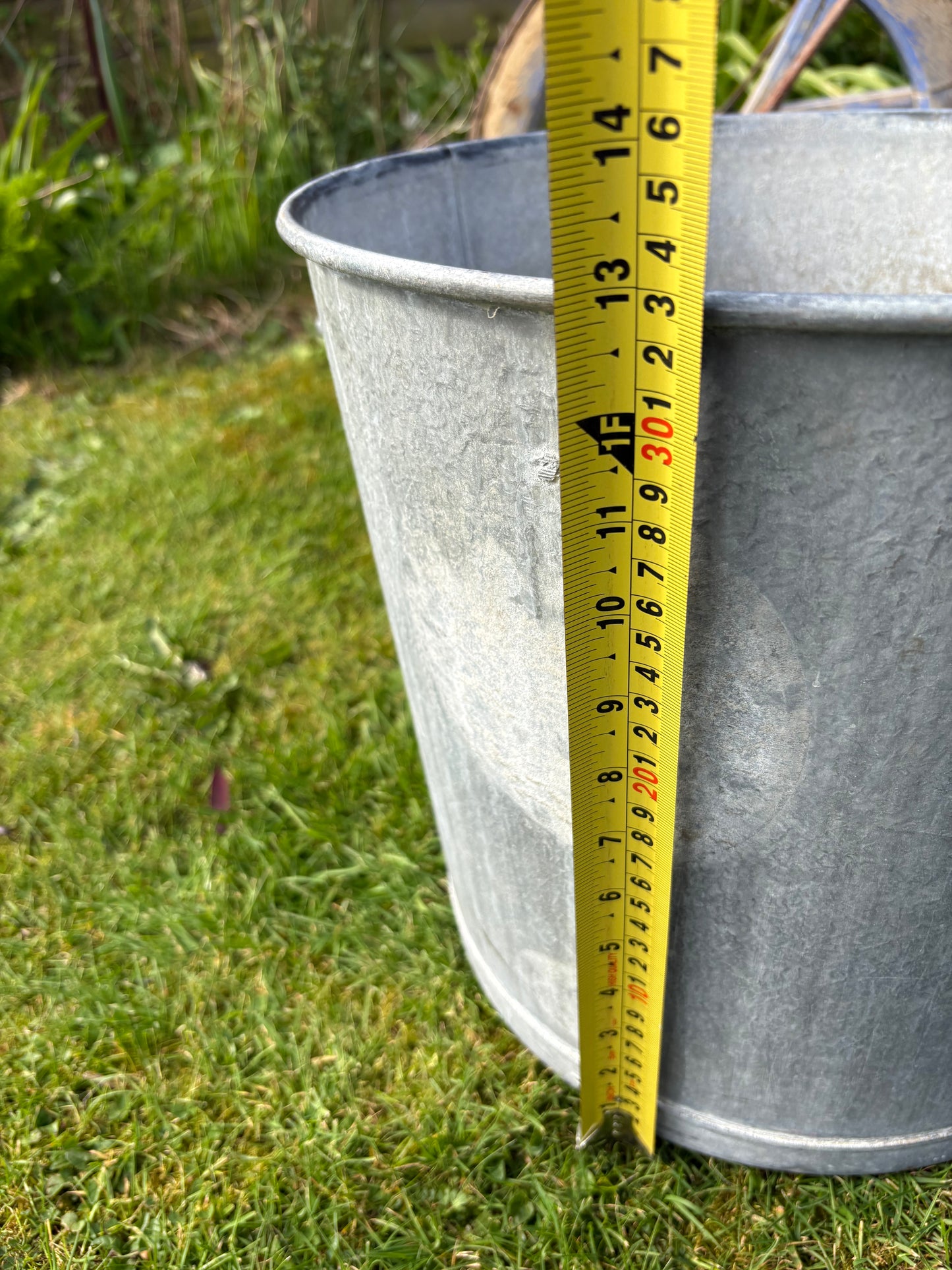 Vintage Galvanised Planter