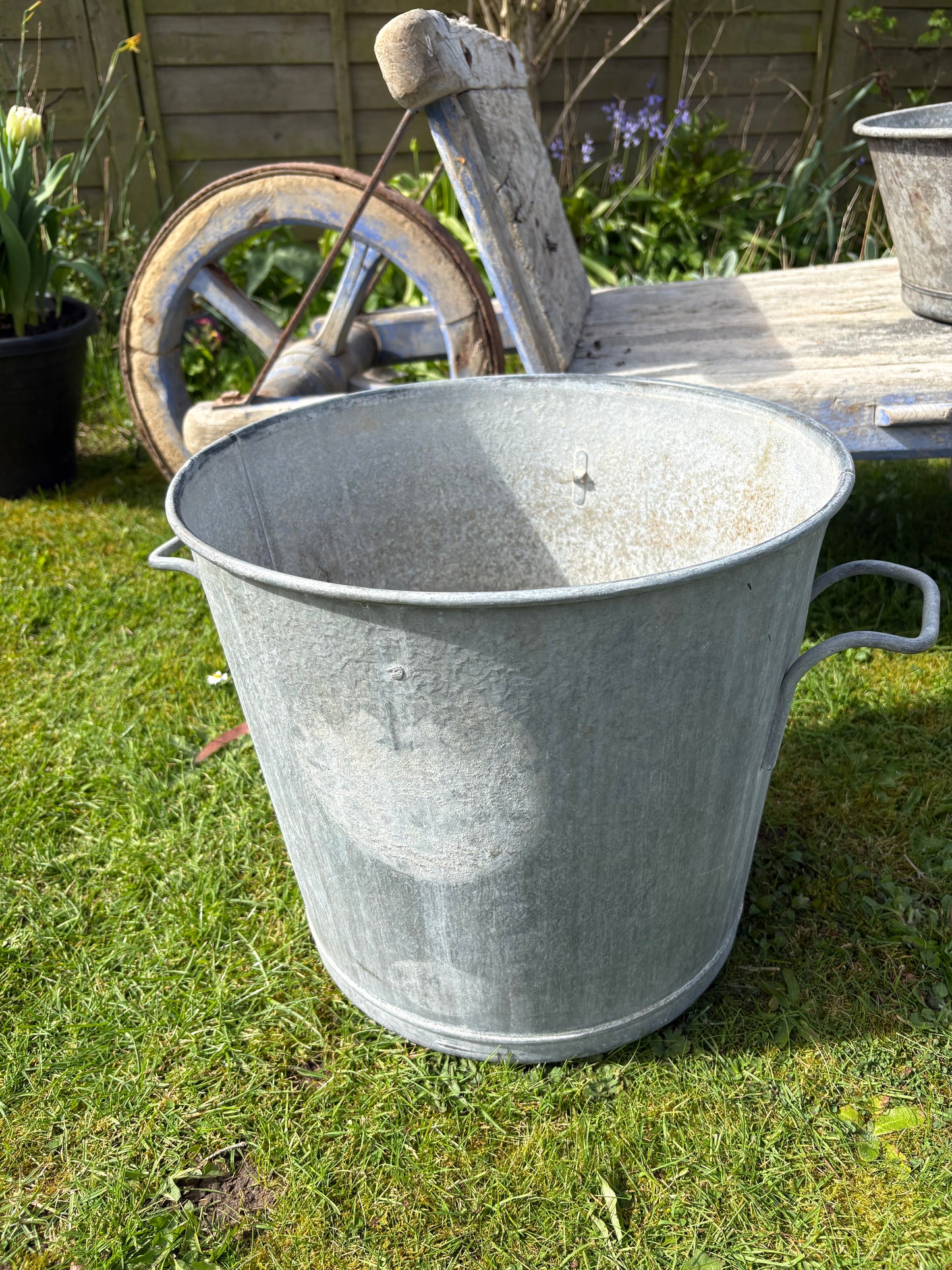 Vintage Galvanised Planter
