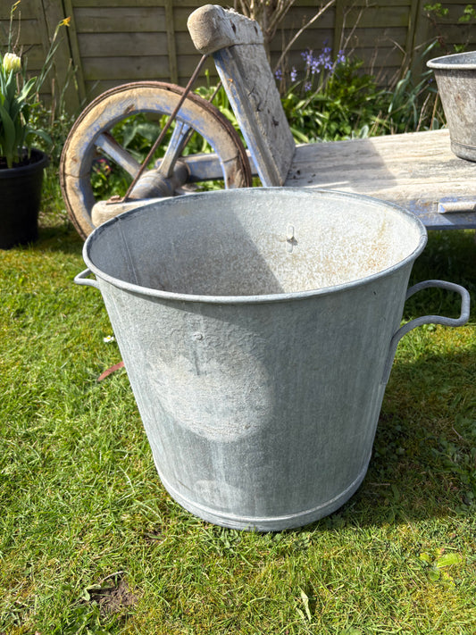 Vintage Galvanised Planter
