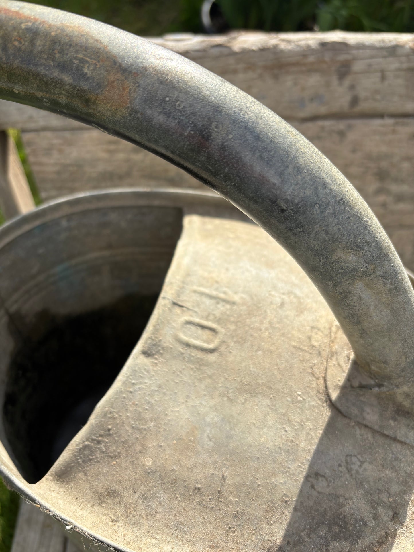 French Vintage Galvanised Watering Can