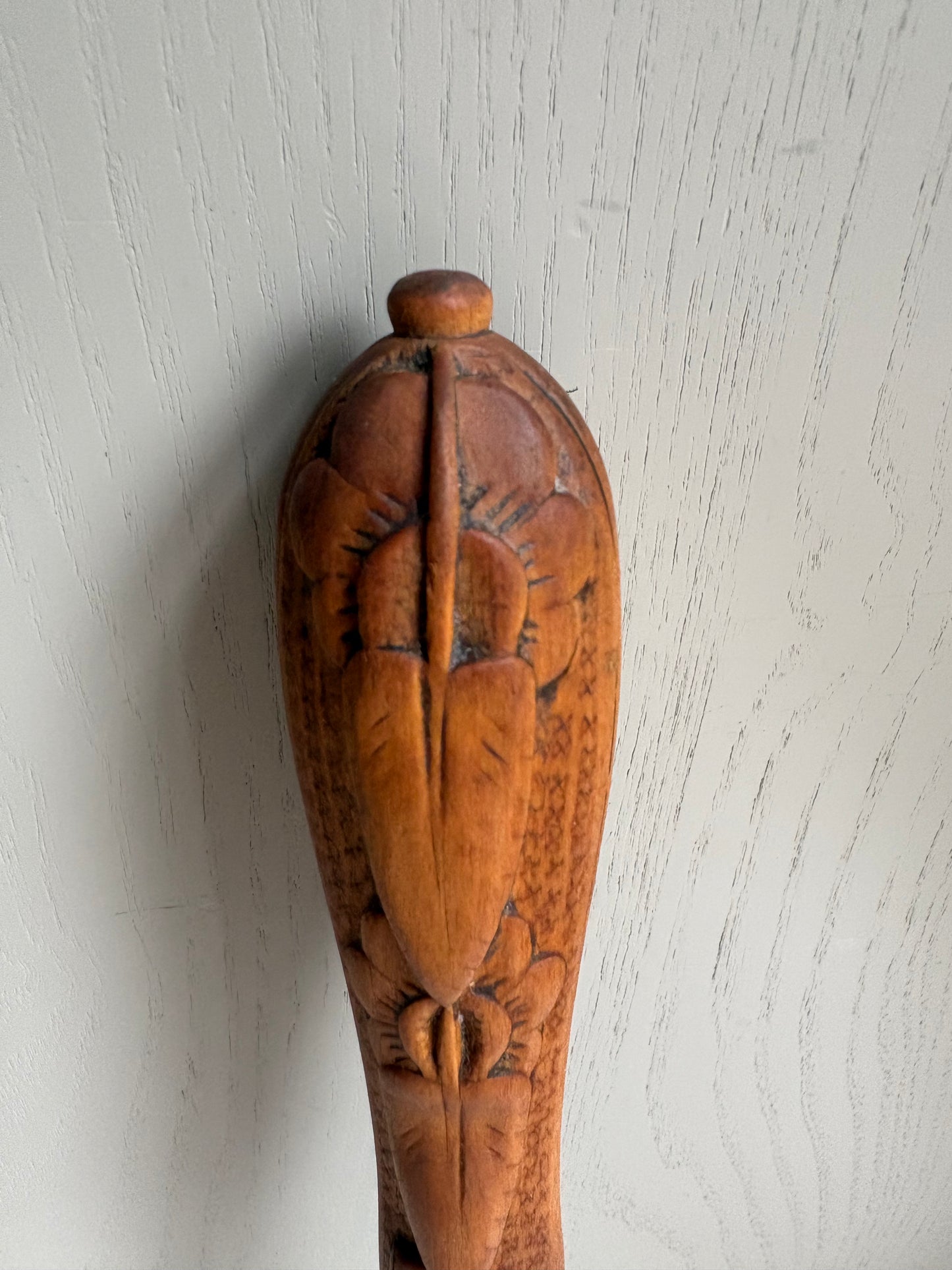 Antique English Carved, Treen Bread Knife, Kitchenalia