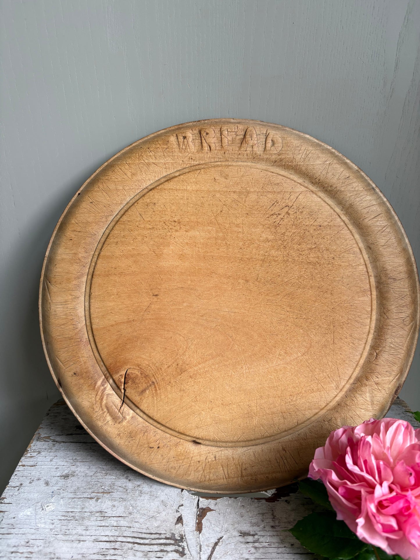 Antique Wooden Bread Board