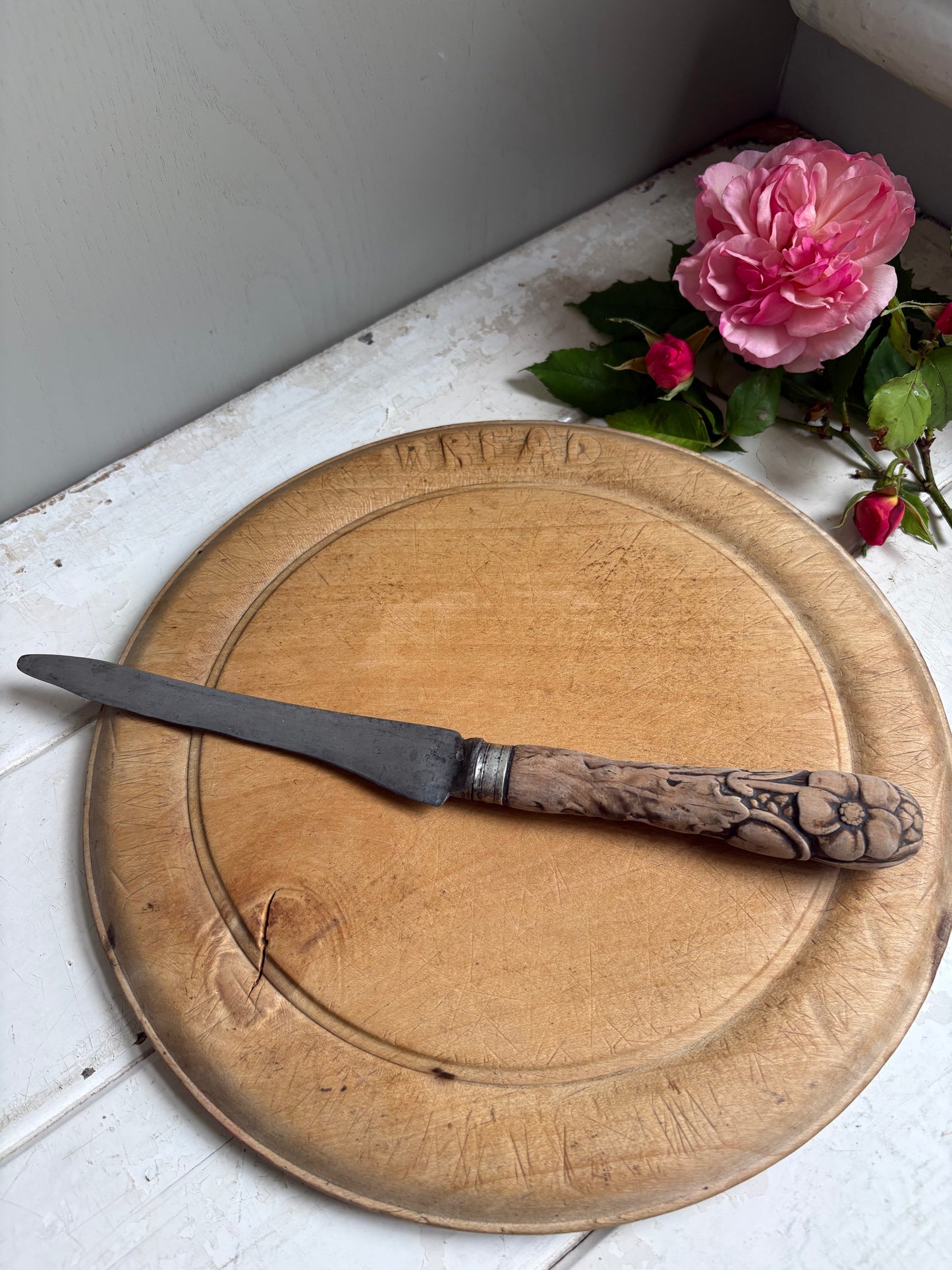 Antique Wooden Bread Board