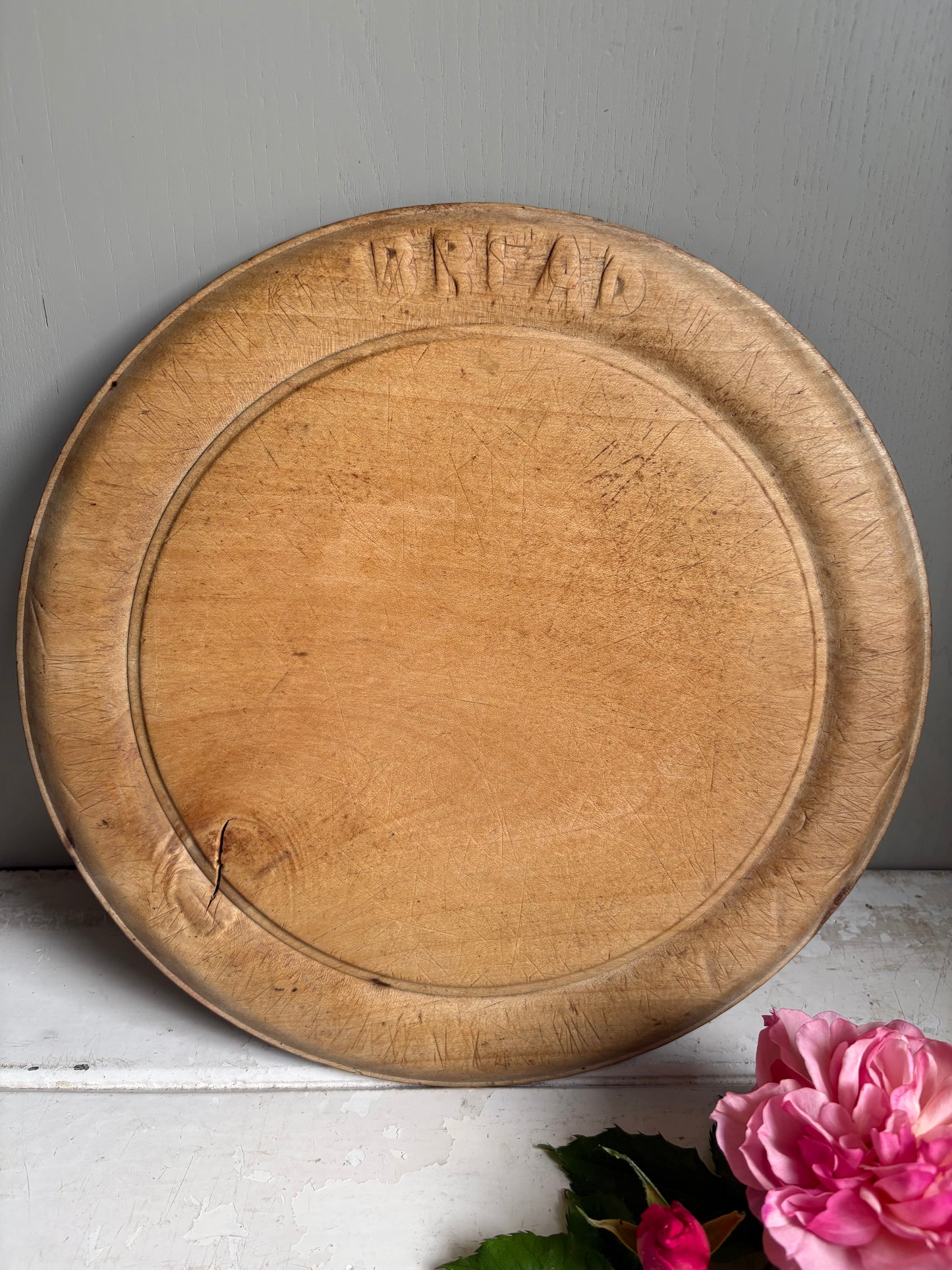 Antique Wooden Bread Board