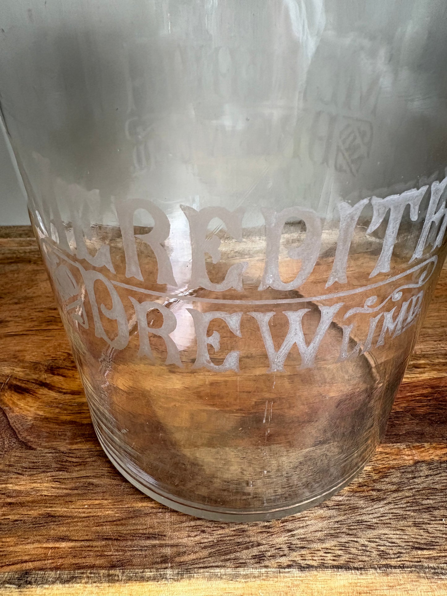 Antique Glass Advertising Jar