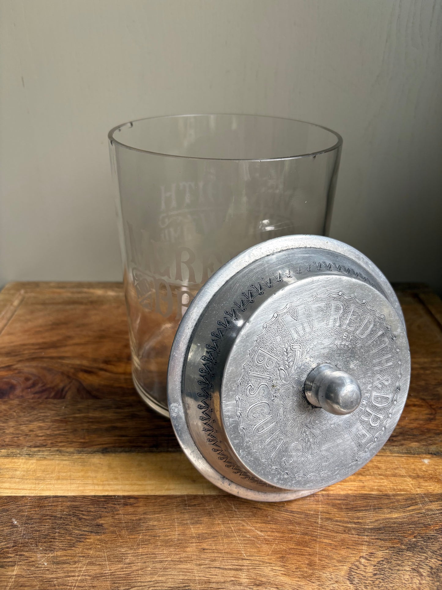 Antique Glass Advertising Jar