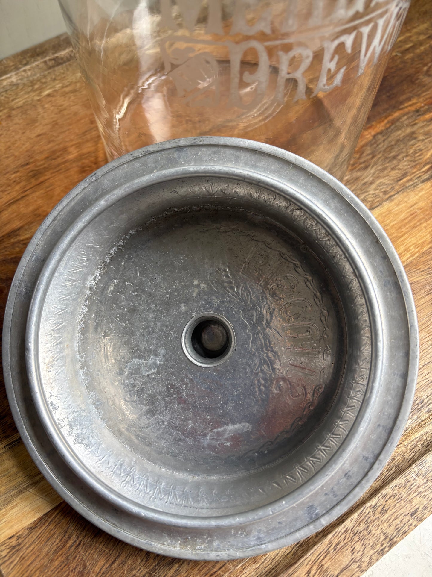 Antique Glass Advertising Jar