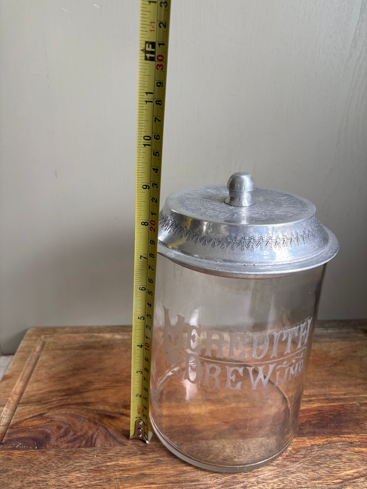 Antique Glass Advertising Jar