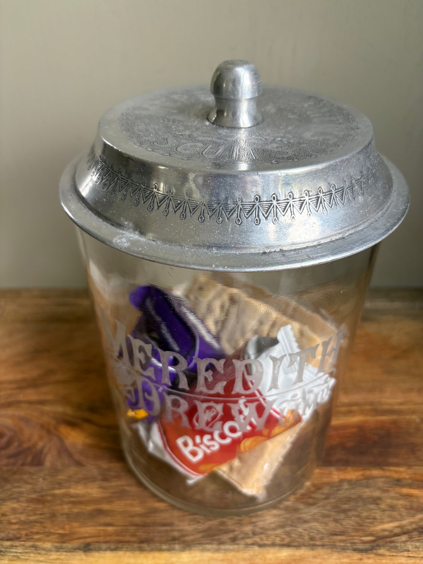 Antique Glass Advertising Jar