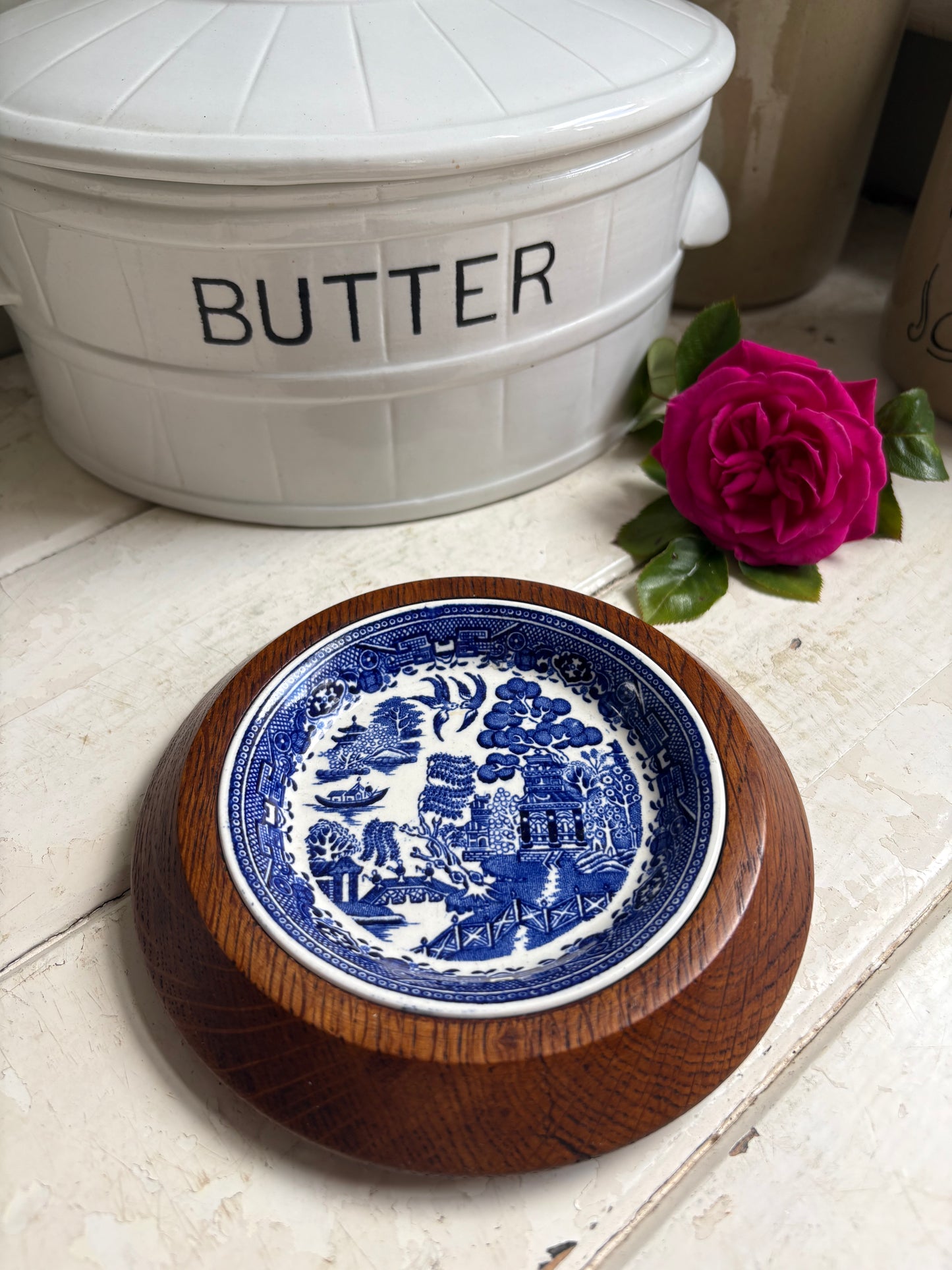 Vintage Treen Butter Dish