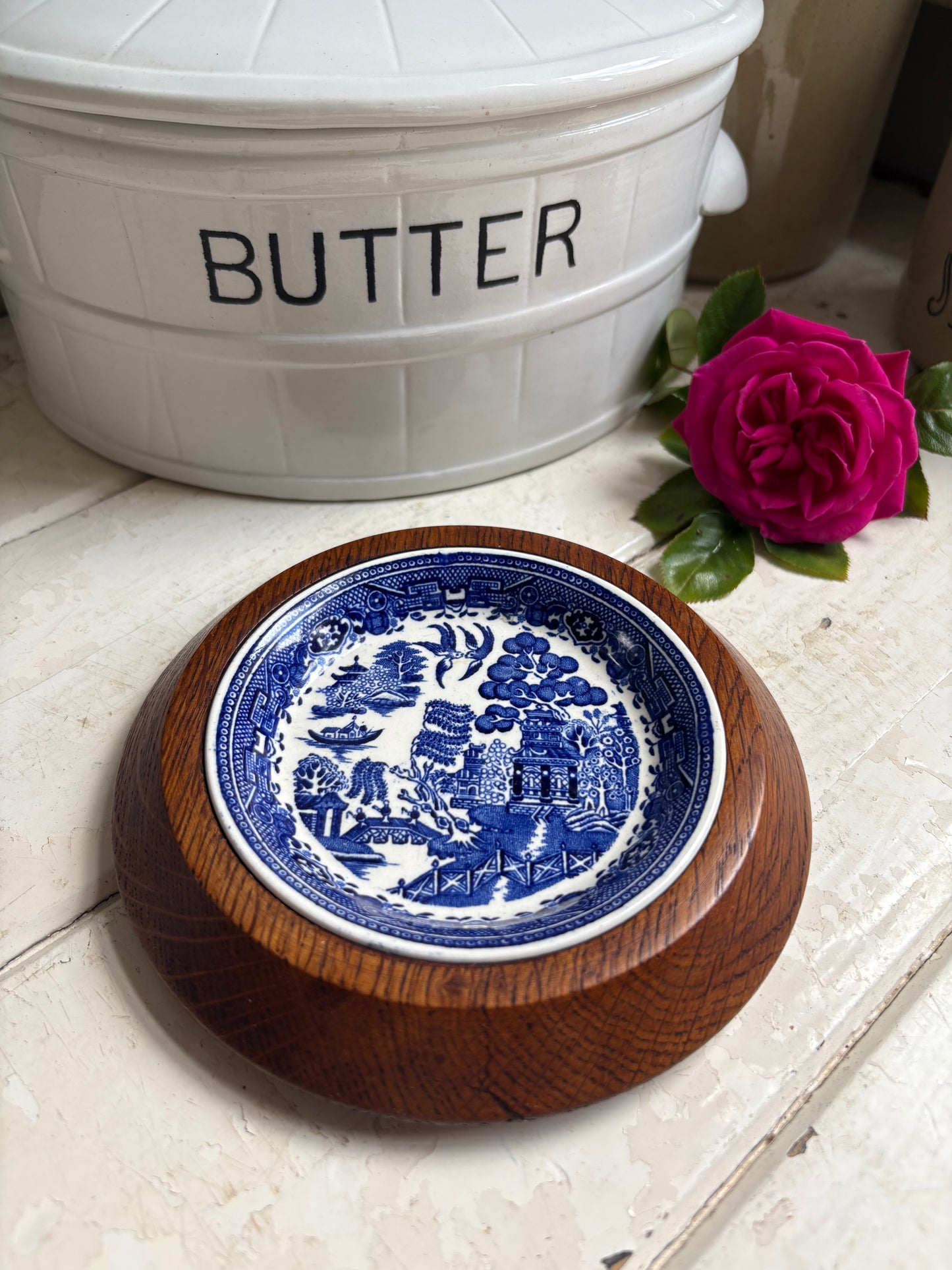 Vintage Treen Butter Dish