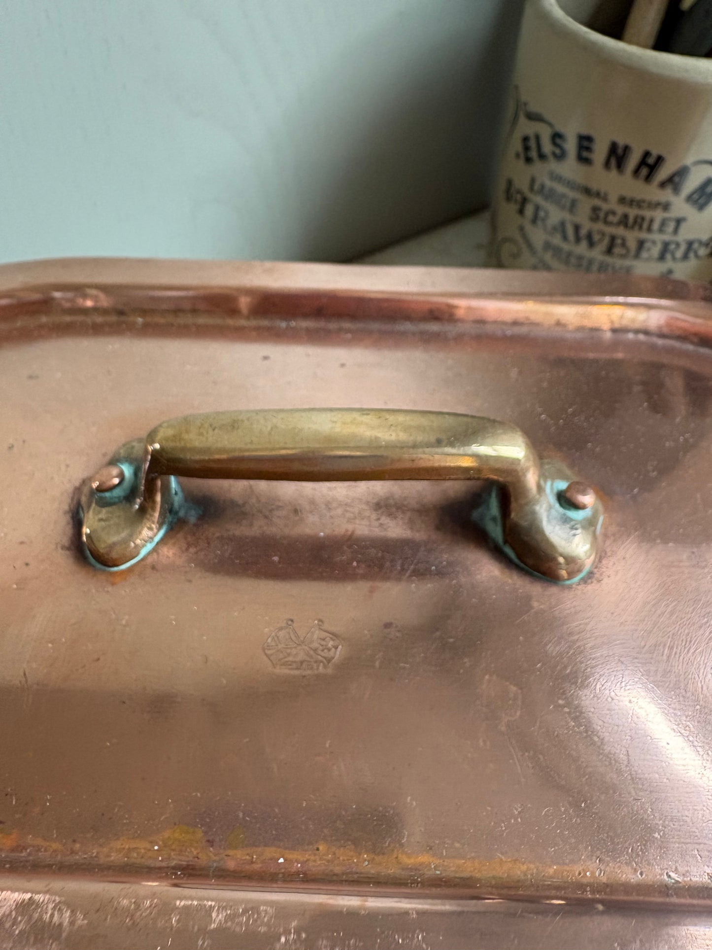 Antique Copper Fish Kettle, Kitchenalia.
