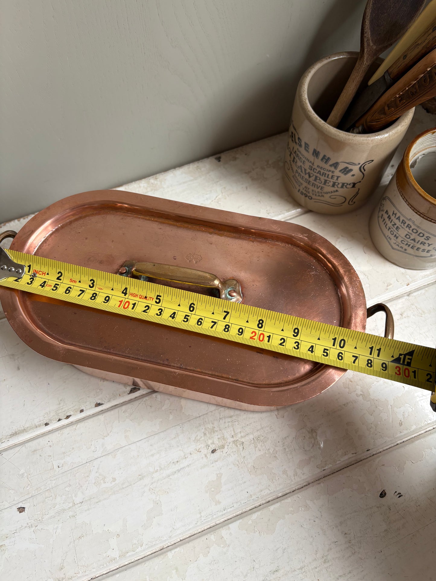 Antique Copper Fish Kettle, Kitchenalia.