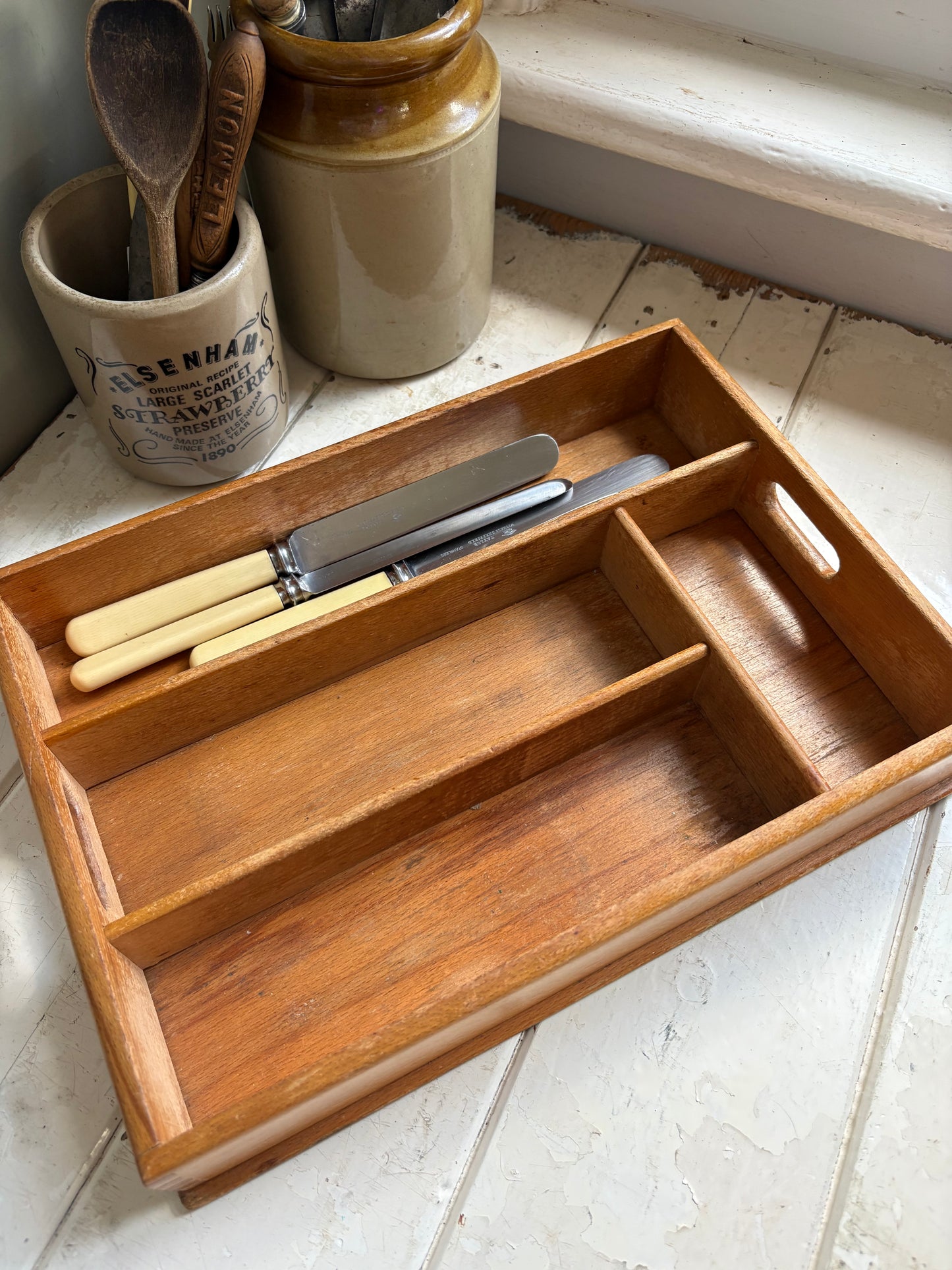 Wooden Cutlery Tray