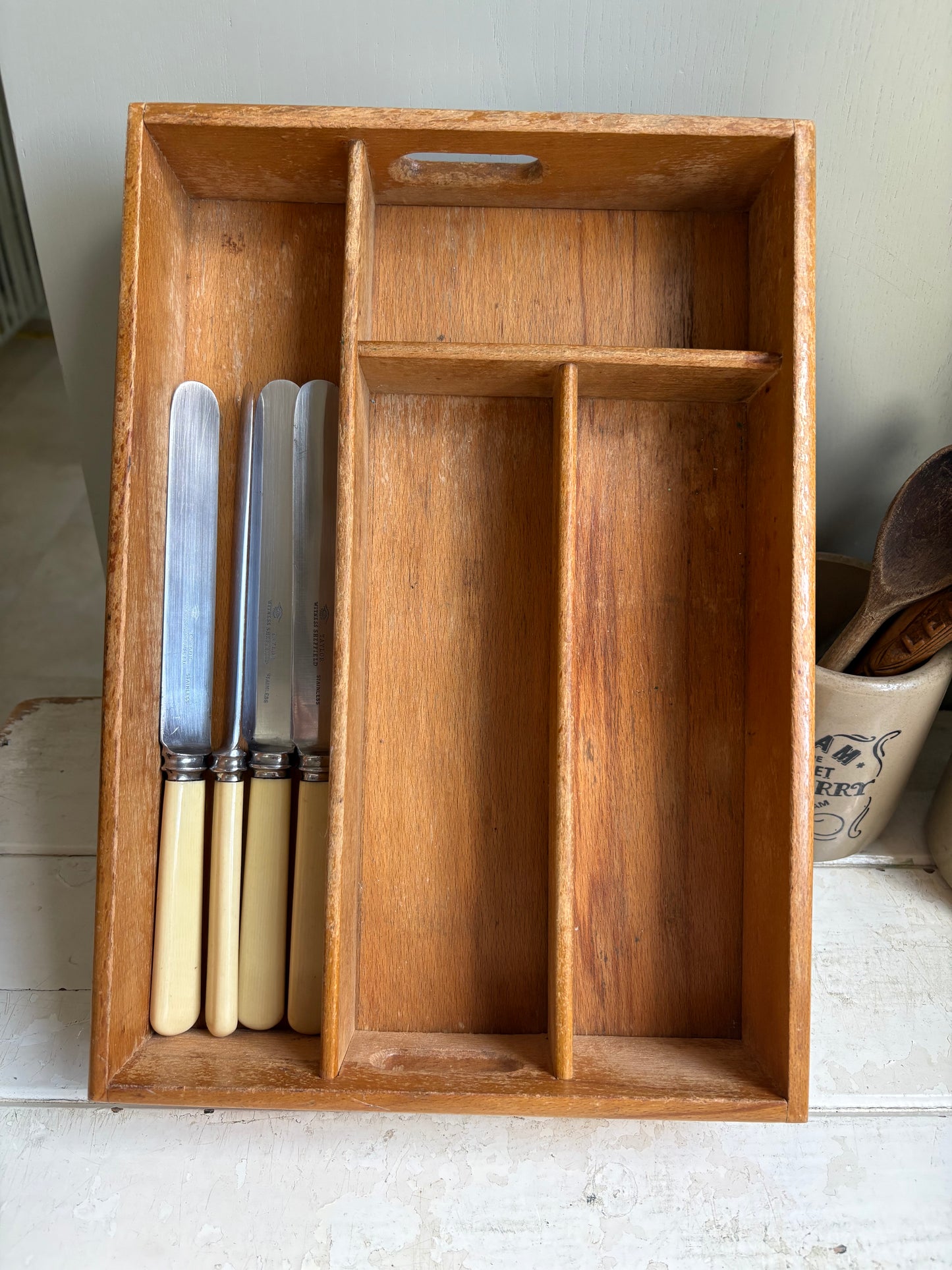 Wooden Cutlery Tray
