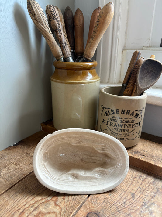 Antique Ironstone Rabbit Jelly Mould