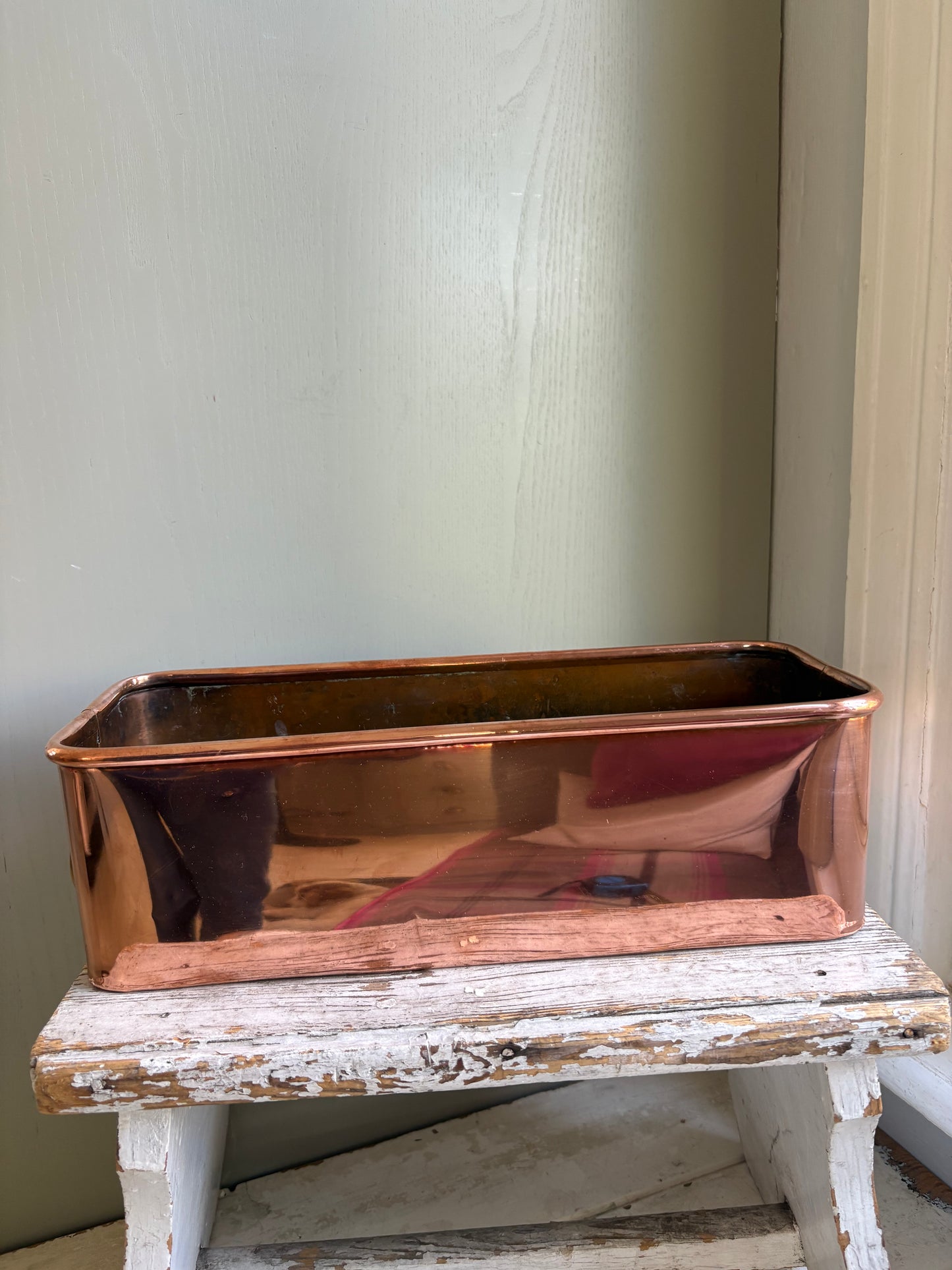 Copper Trough Planter