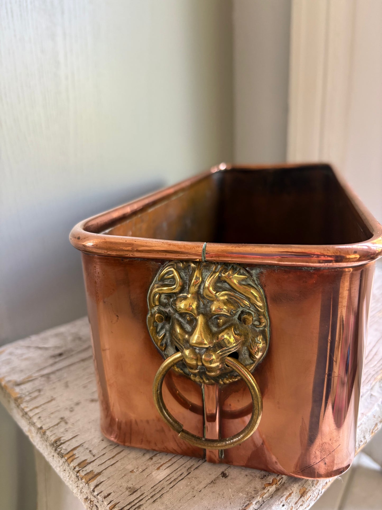 Copper Trough Planter