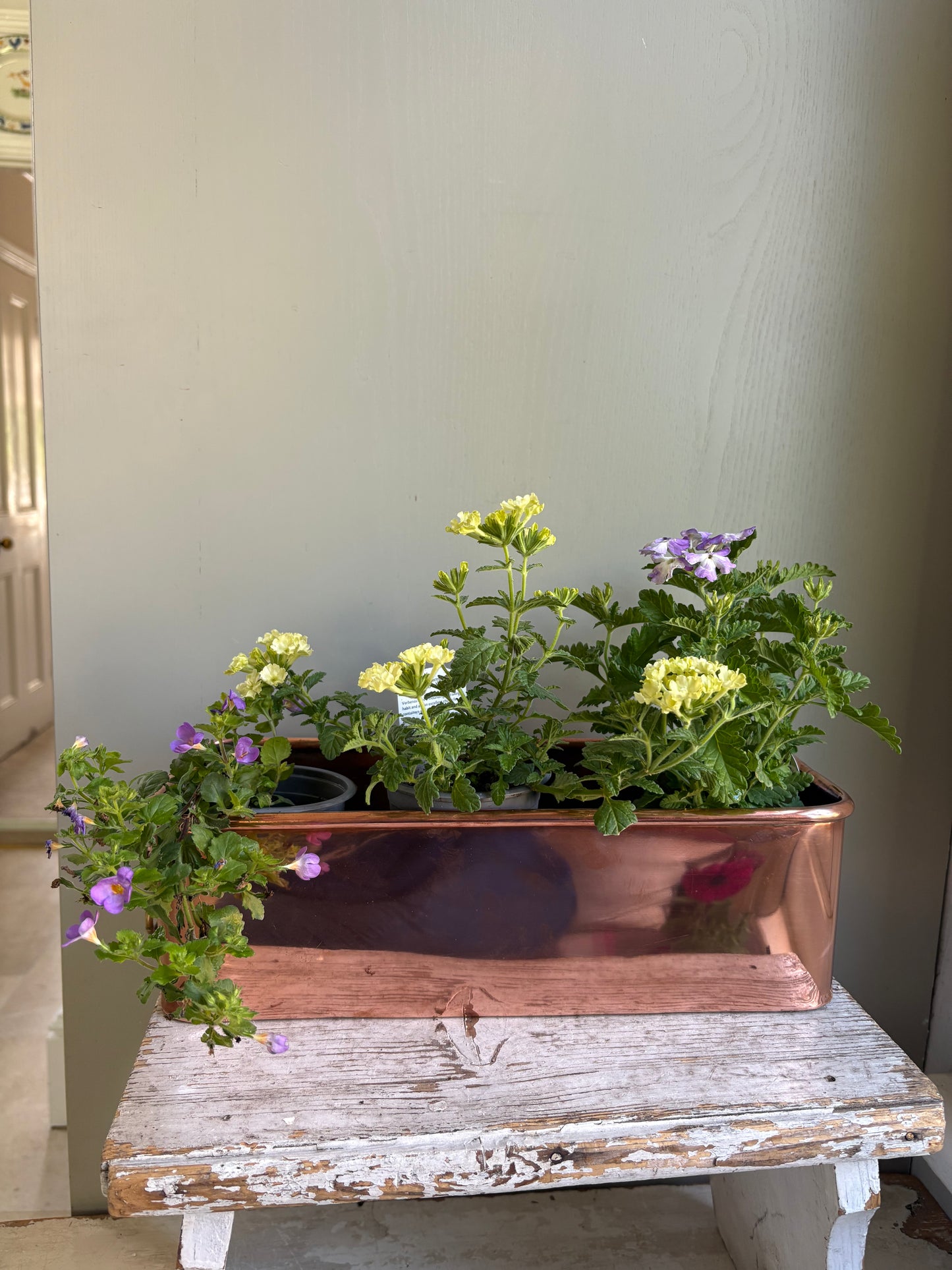 Copper Trough Planter