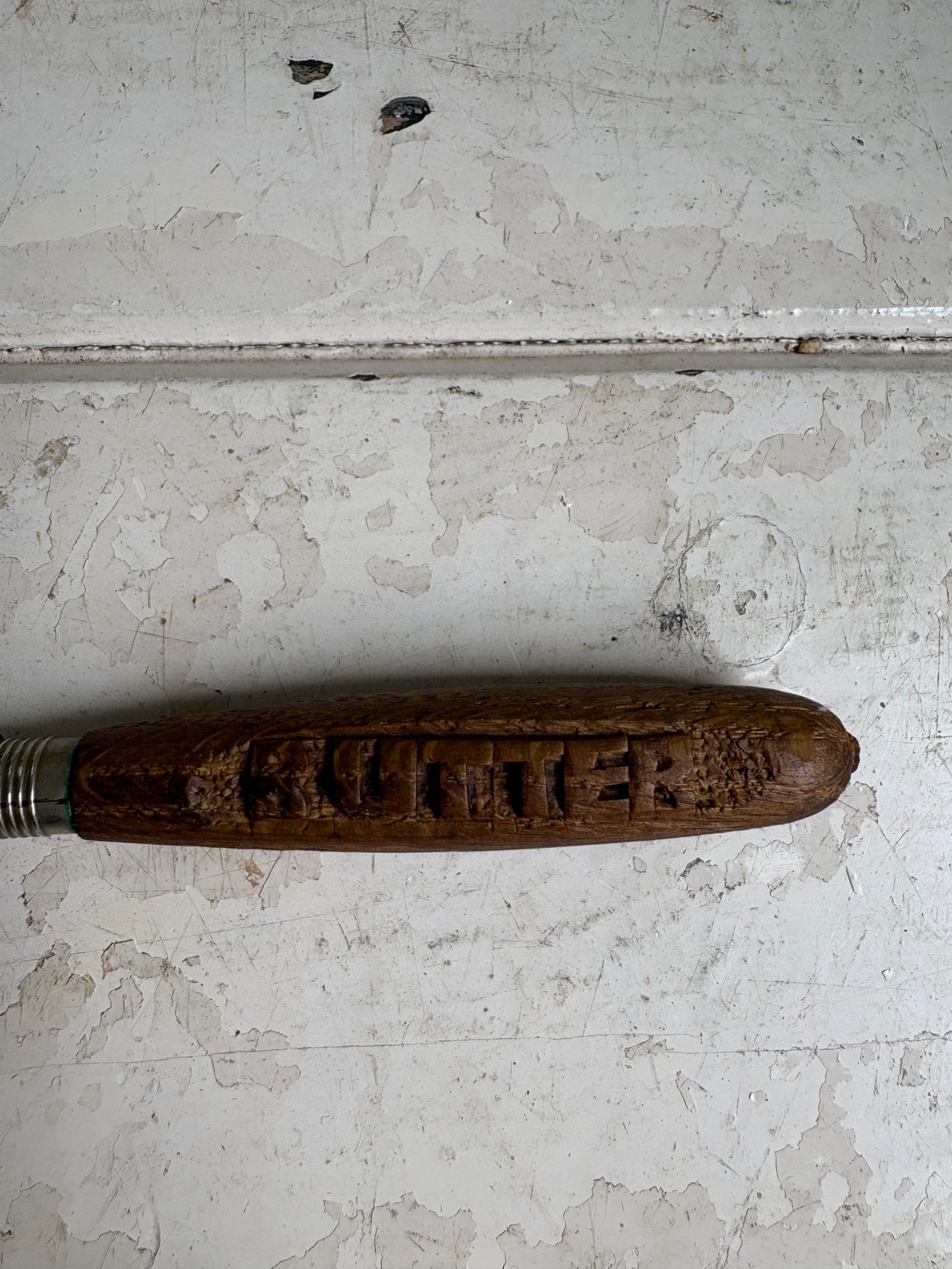 Vintage BUTTER Carved Butter Spreader
