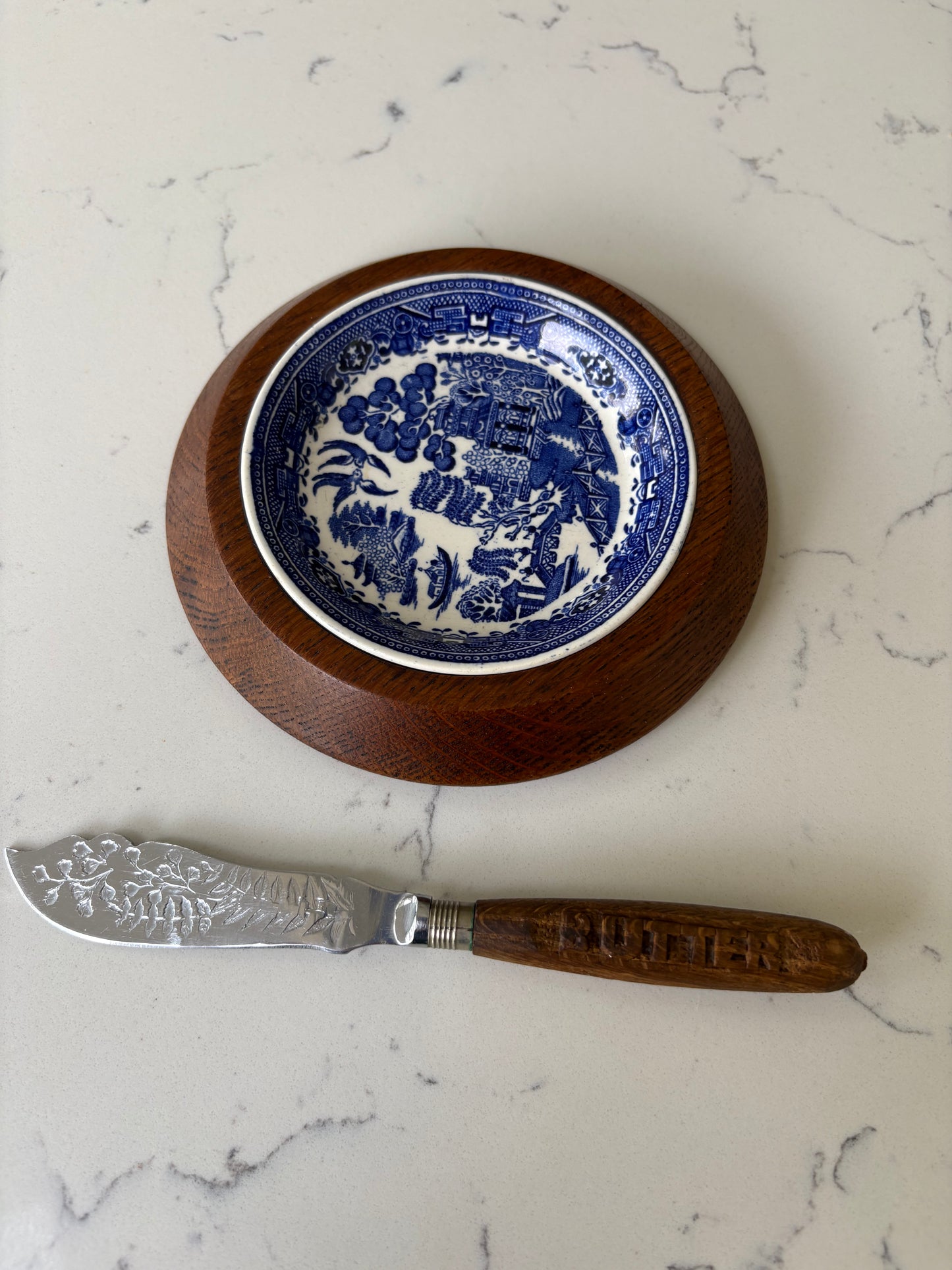 Vintage BUTTER Carved Butter Spreader