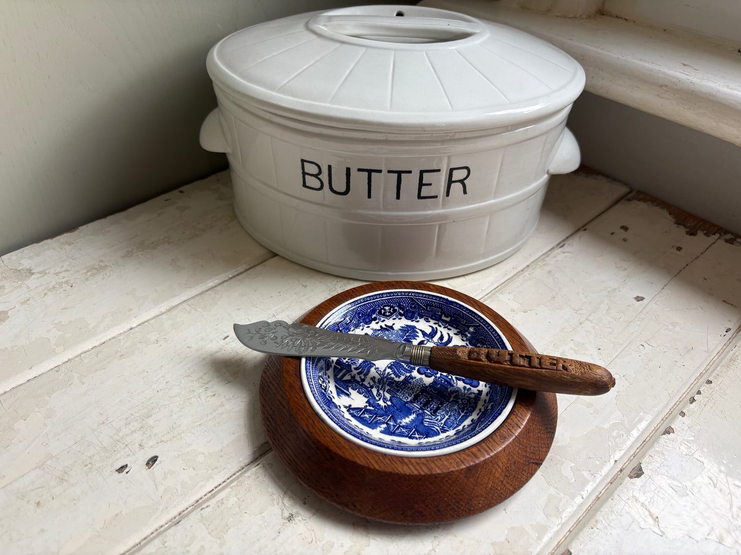 Vintage BUTTER Carved Butter Spreader