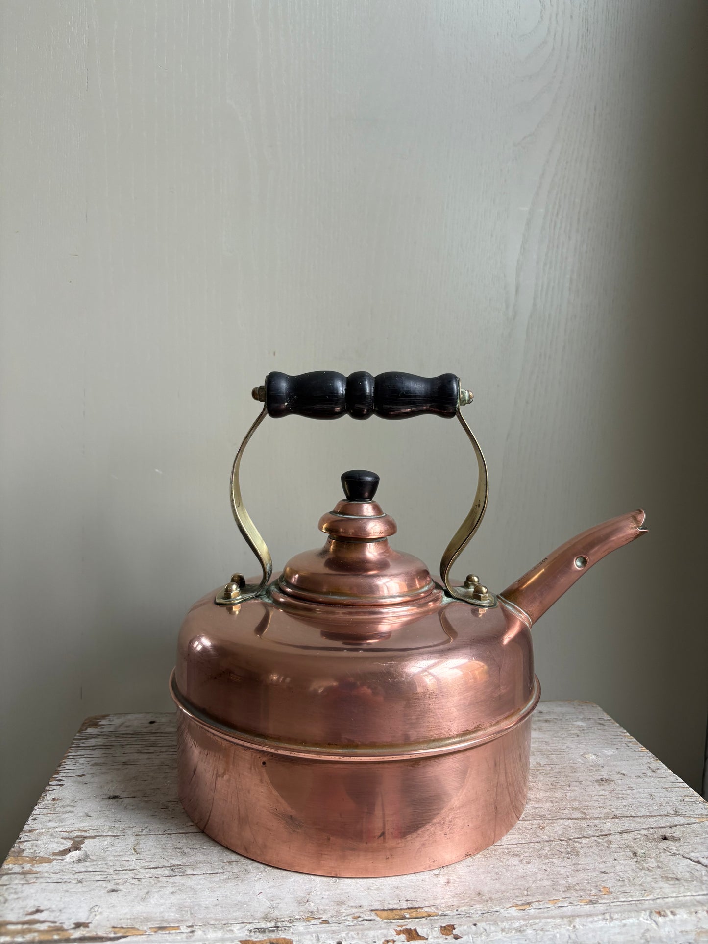 Simplex Patent Whistling Copper Kettle, English Copper Kettle